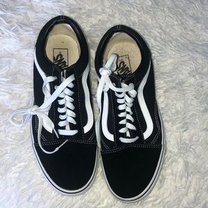 Black and white vans